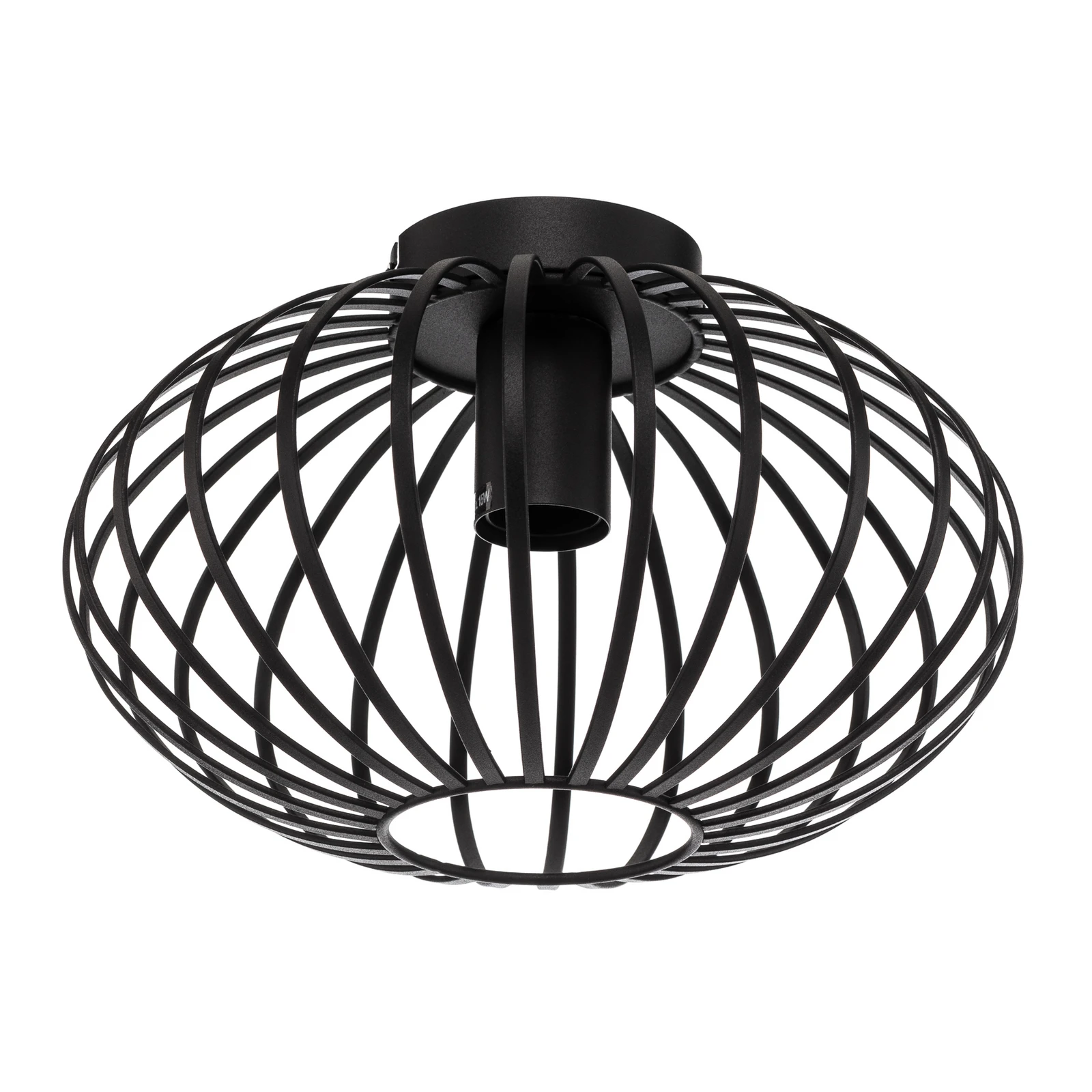 Lindby Maivi griestu gaismeklis, melns, 30 cm, dzelzs, būris