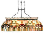 115 cm long Pendant light Saavik, Tiffany-style