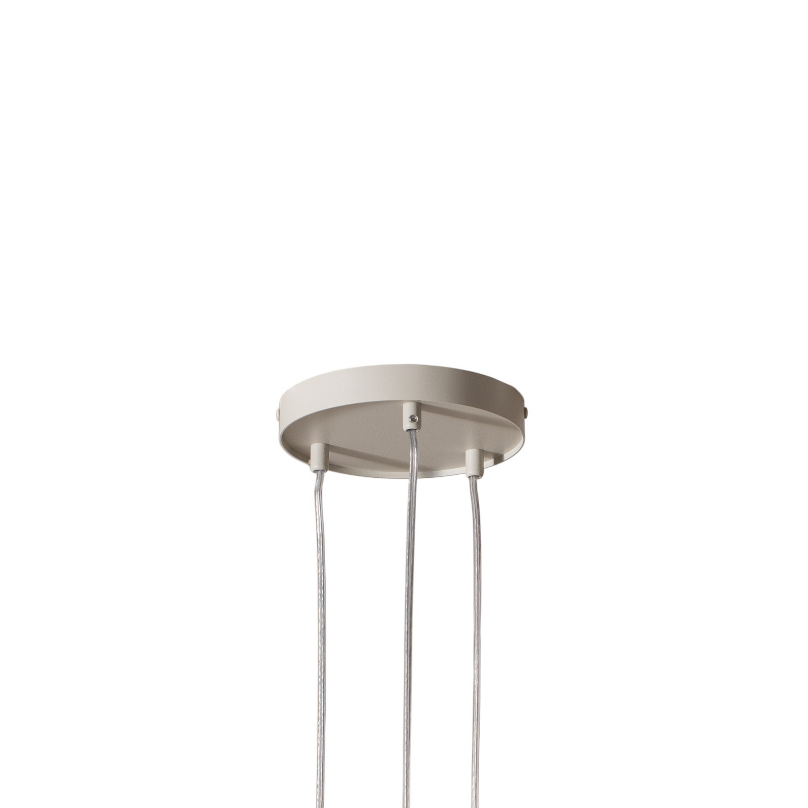 Sopel 3 pendant light, taupe, round, 3-bulb, steel, G9
