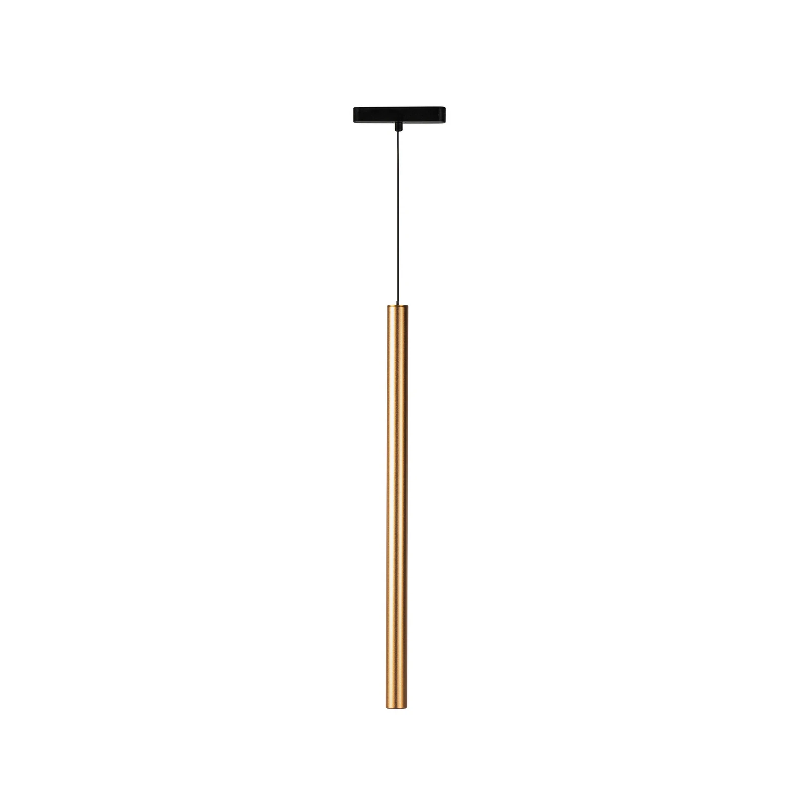 Lindby lampă suspendată LED Lumaro, aur, Ø 3cm, aluminiu, 48V, dimabil