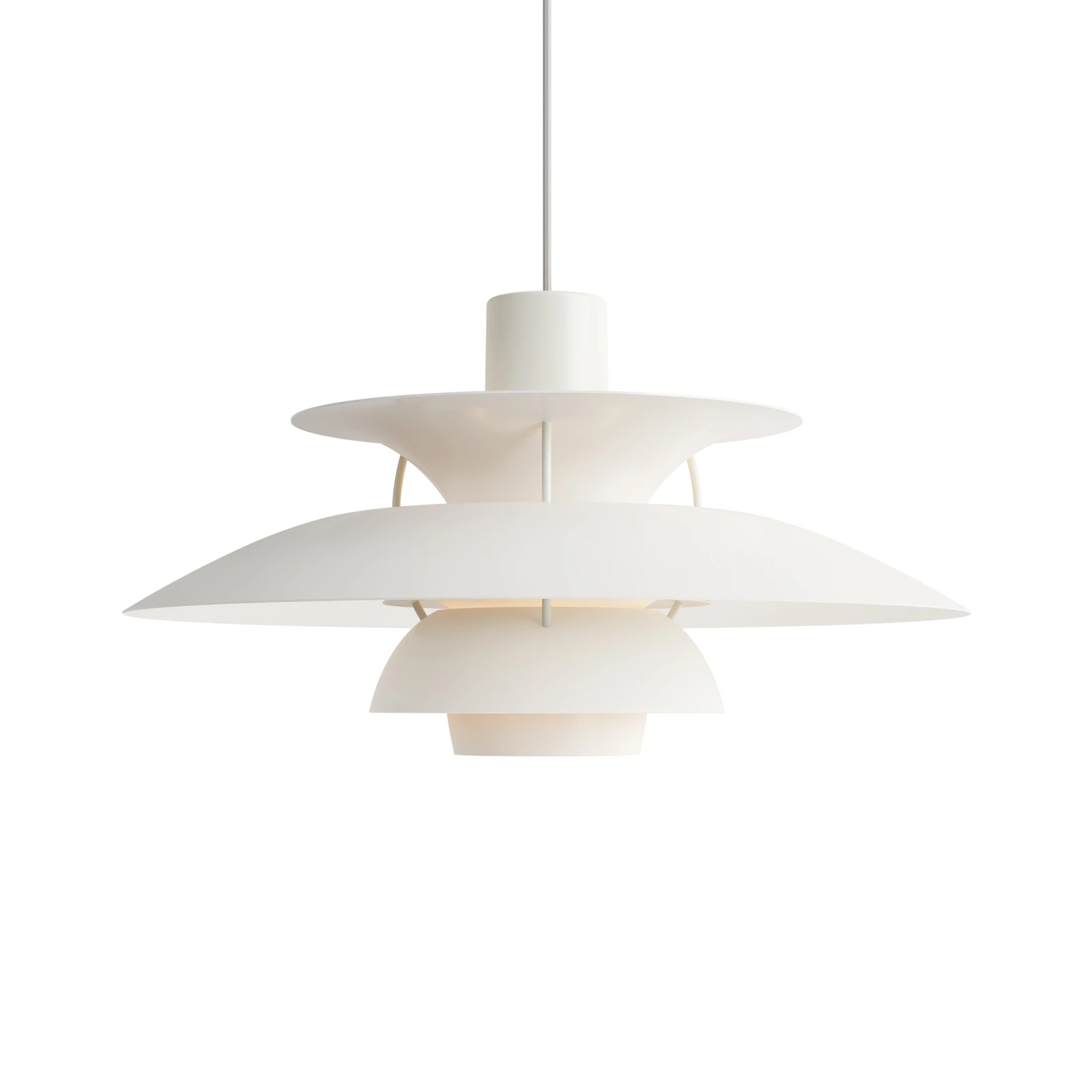 Louis Poulsen PH 5 500 viseća lampa, monokromatska bijela, Ø 50 cm