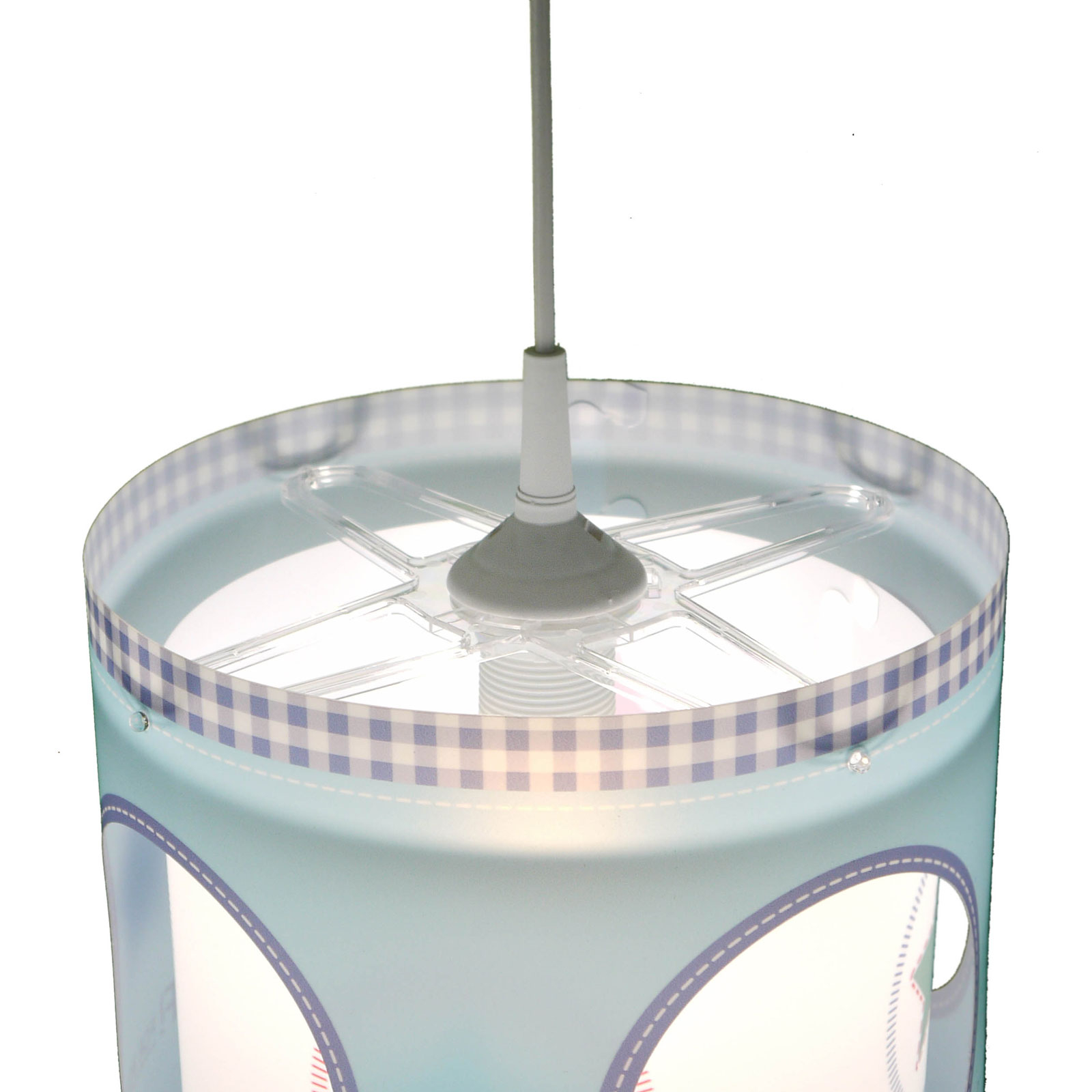 Lámpara colgante giratoria Lief para niños, azul