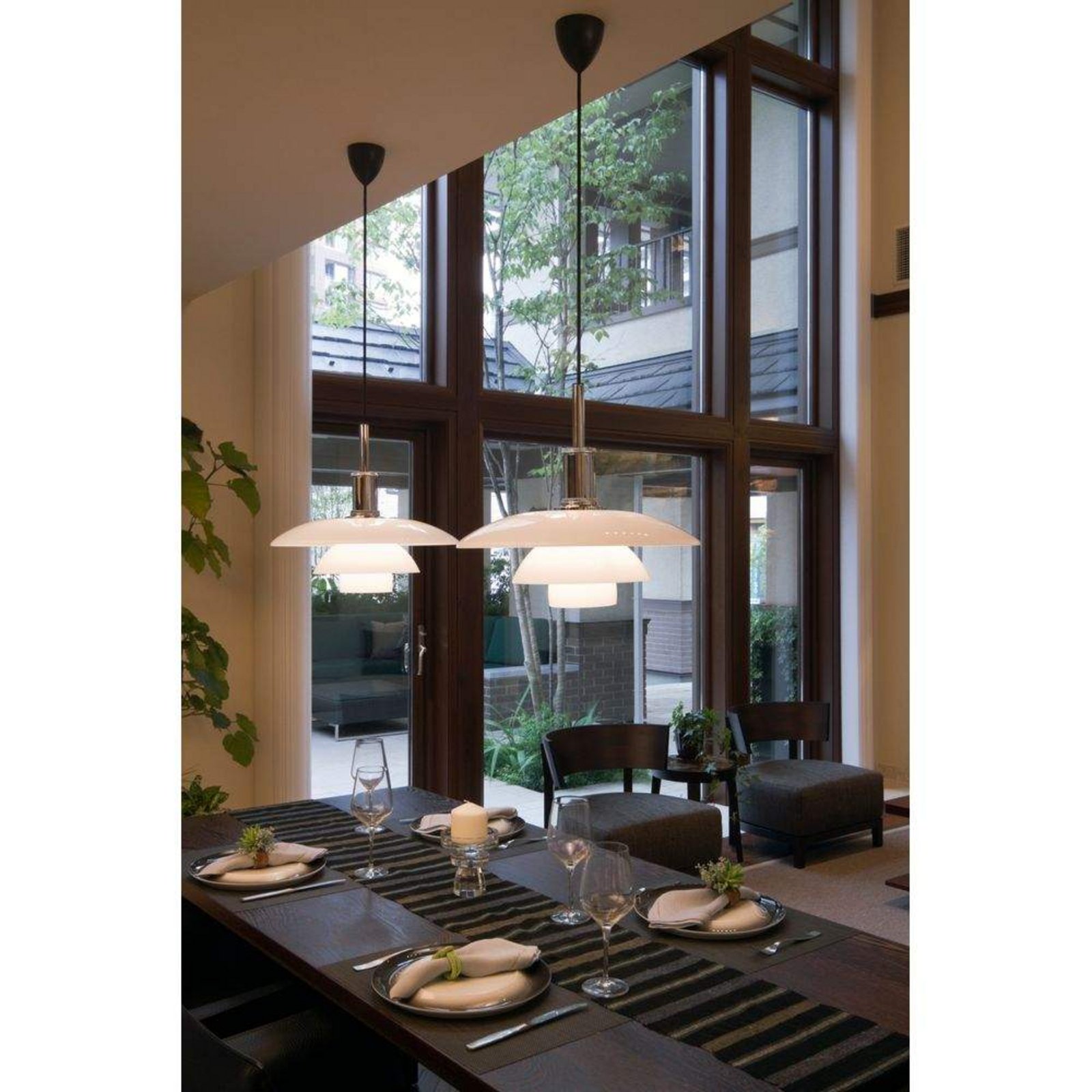 PH 4½-4 Candeeiro Suspenso de Vidro High Lustre Chrome Plated - Louis Poulsen