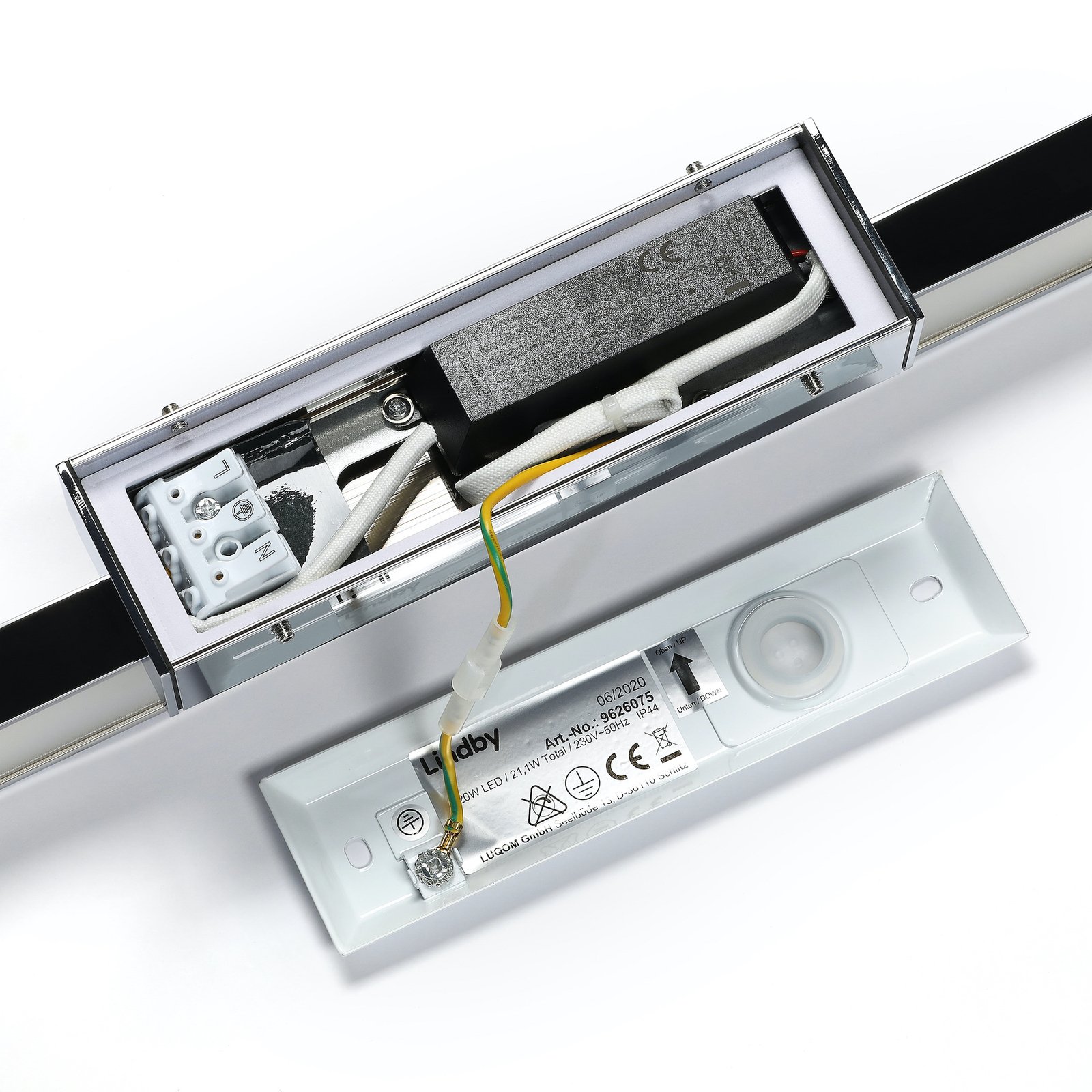 Alenia Aplique de Pared L120 White/Chrome - Lindby