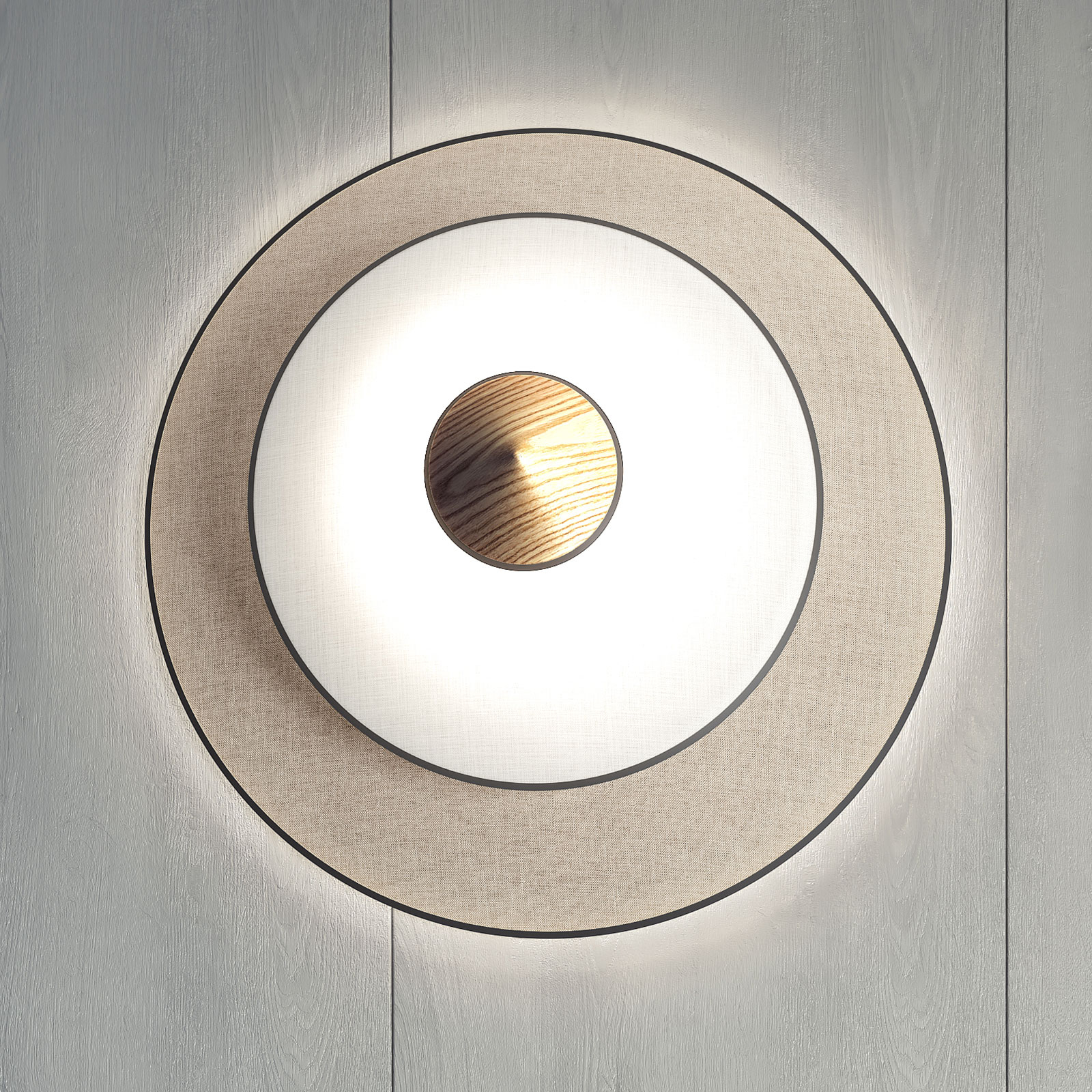 Forestier Cymbal S LED wall light, natural