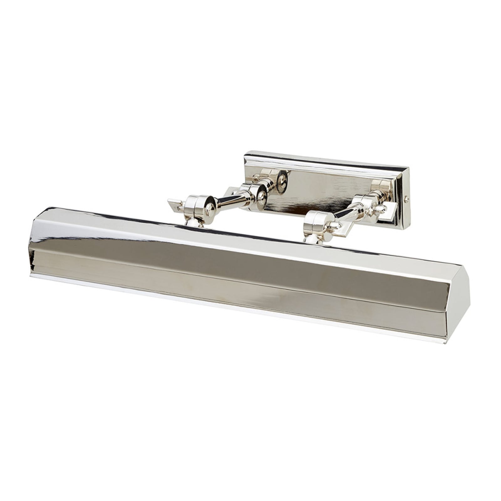 Chawton væglampe, poleret nikkel, 40 cm, metal – Elstead