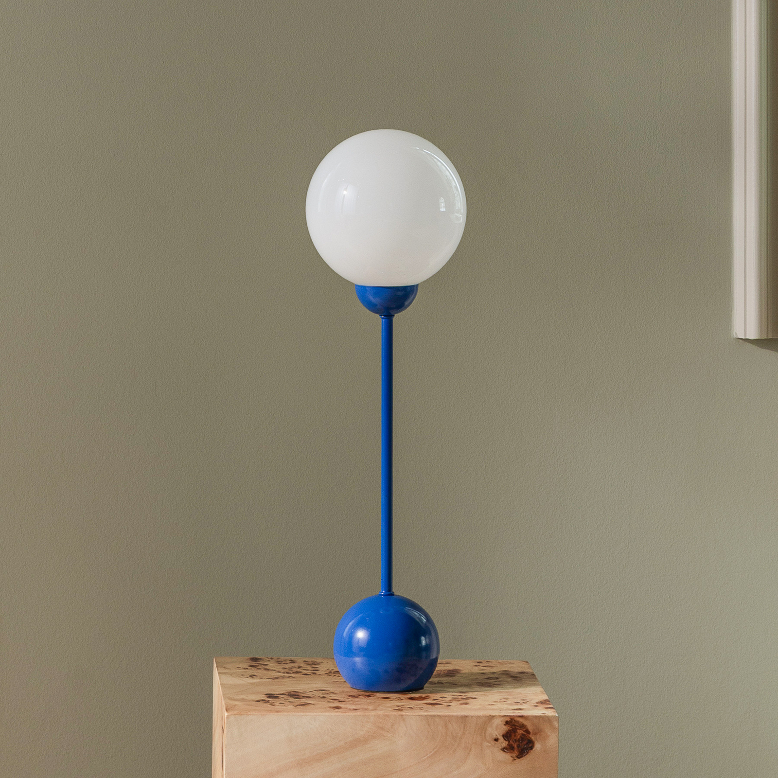 Lampe de table Ripley bleue, hauteur 52 cm - Globen Lighting