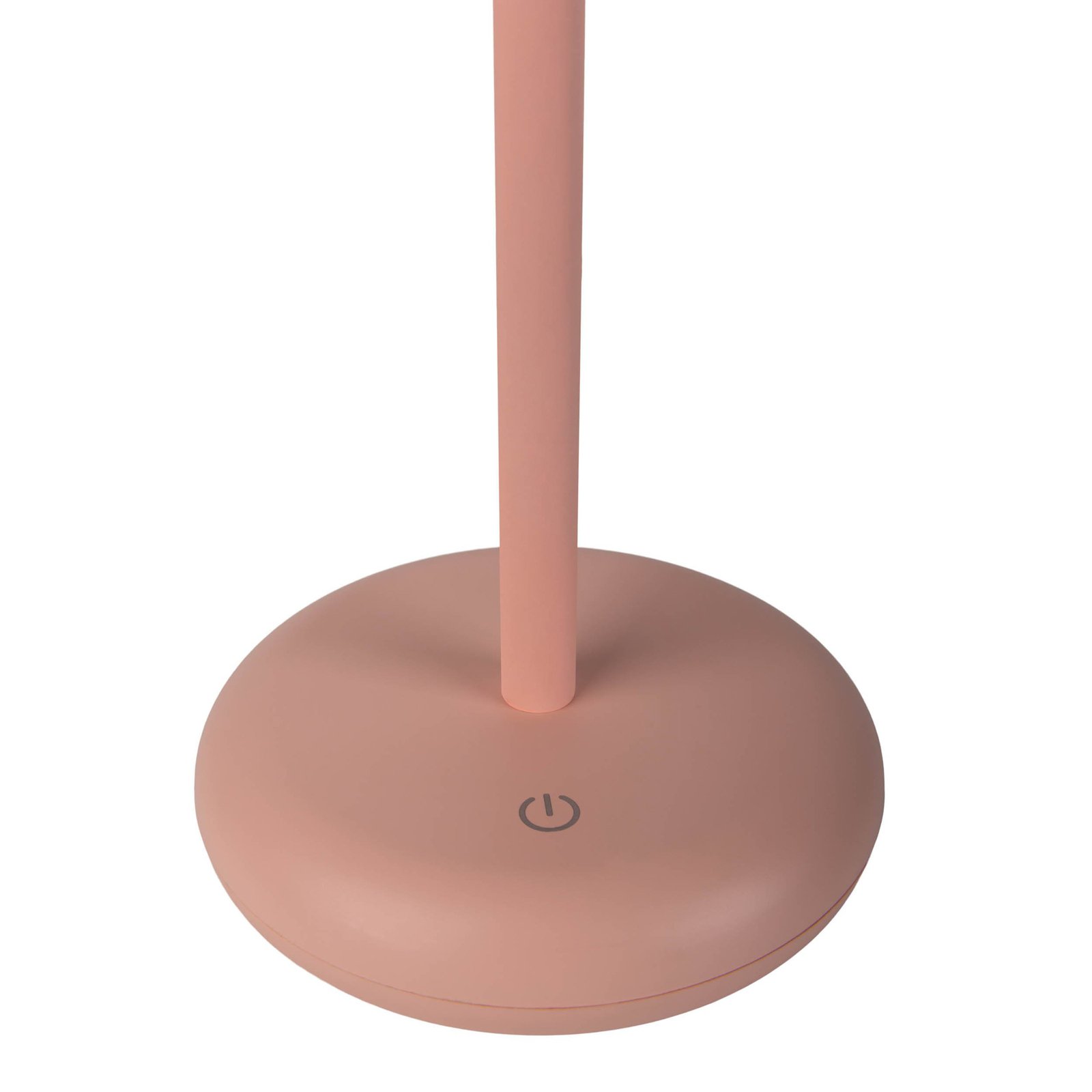 Luminaire de terrasse rechargeable LED Pasi, rose hauteur 26 cm métal Touch