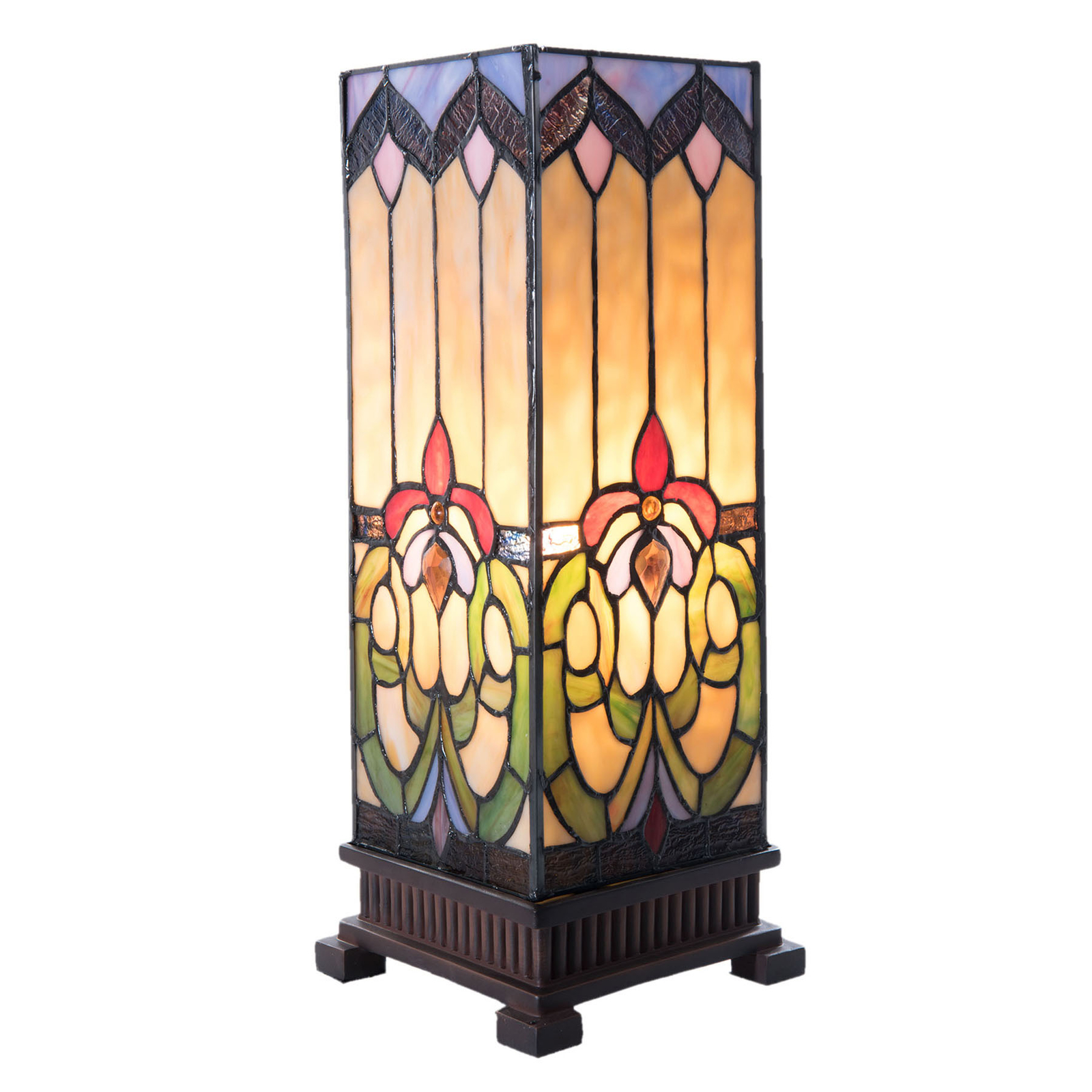 5907 table lamp, coloured glass, Tiffany style