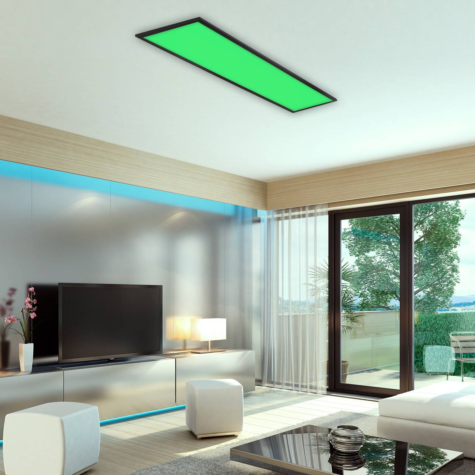 Briloner Színes LED panel, fényerőszabályozható, RGB, CCT, 100x25cm