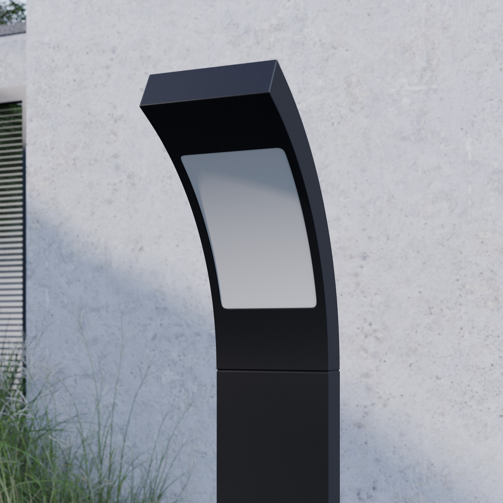 Juvia Outdoor Garden Lamp H100 Graphite/Opal - Lucande