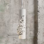 Lampada LED a sospensione Capodimonte in ceramica