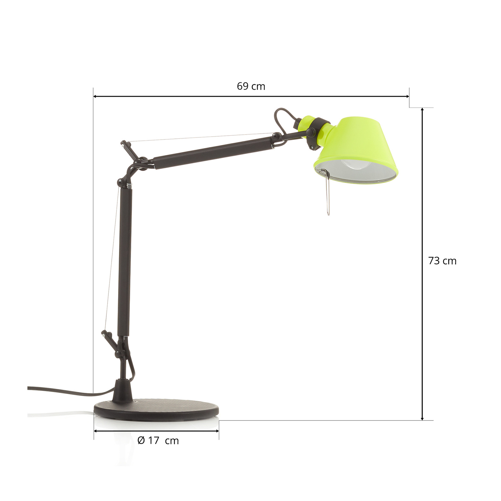 Artemide Tolomeo Micro Bicolor sobremesa Black/YELLOW