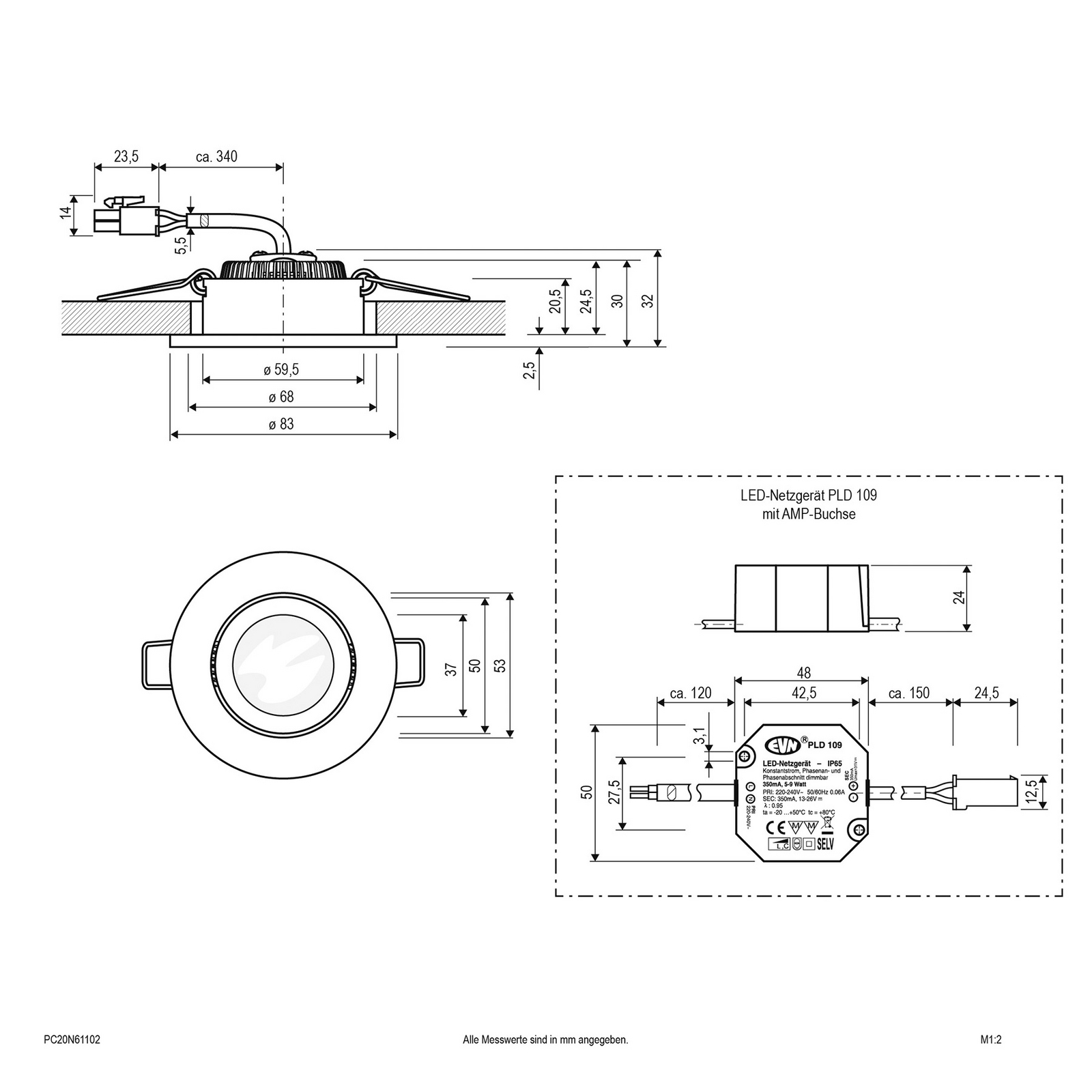 Paulmann LED Plafondlamp Aviar IP44 Rond 220mm 3000K - Dimbaar, Chroom