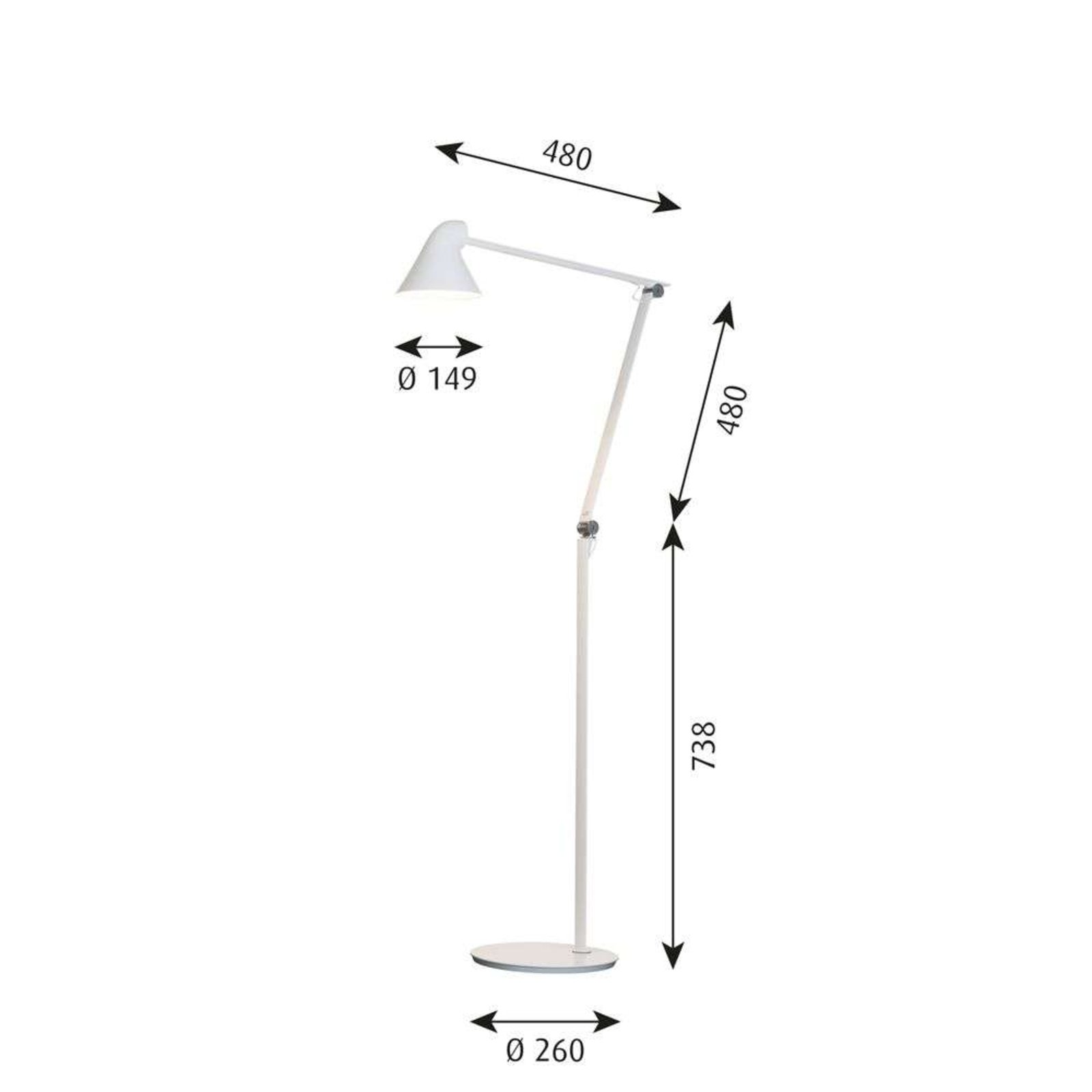 NJP Lampadar 3000K White - Louis Poulsen