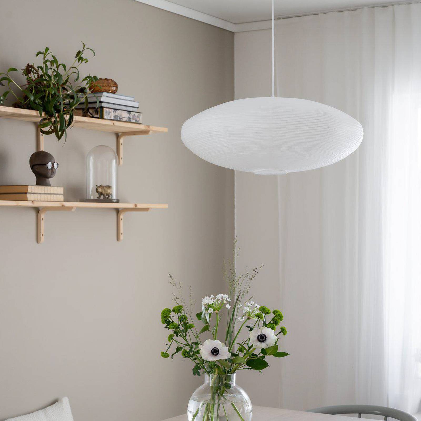 Lampa wisząca PR Home Yuni, biały, Ø 60 cm, białe zawieszenie, E14