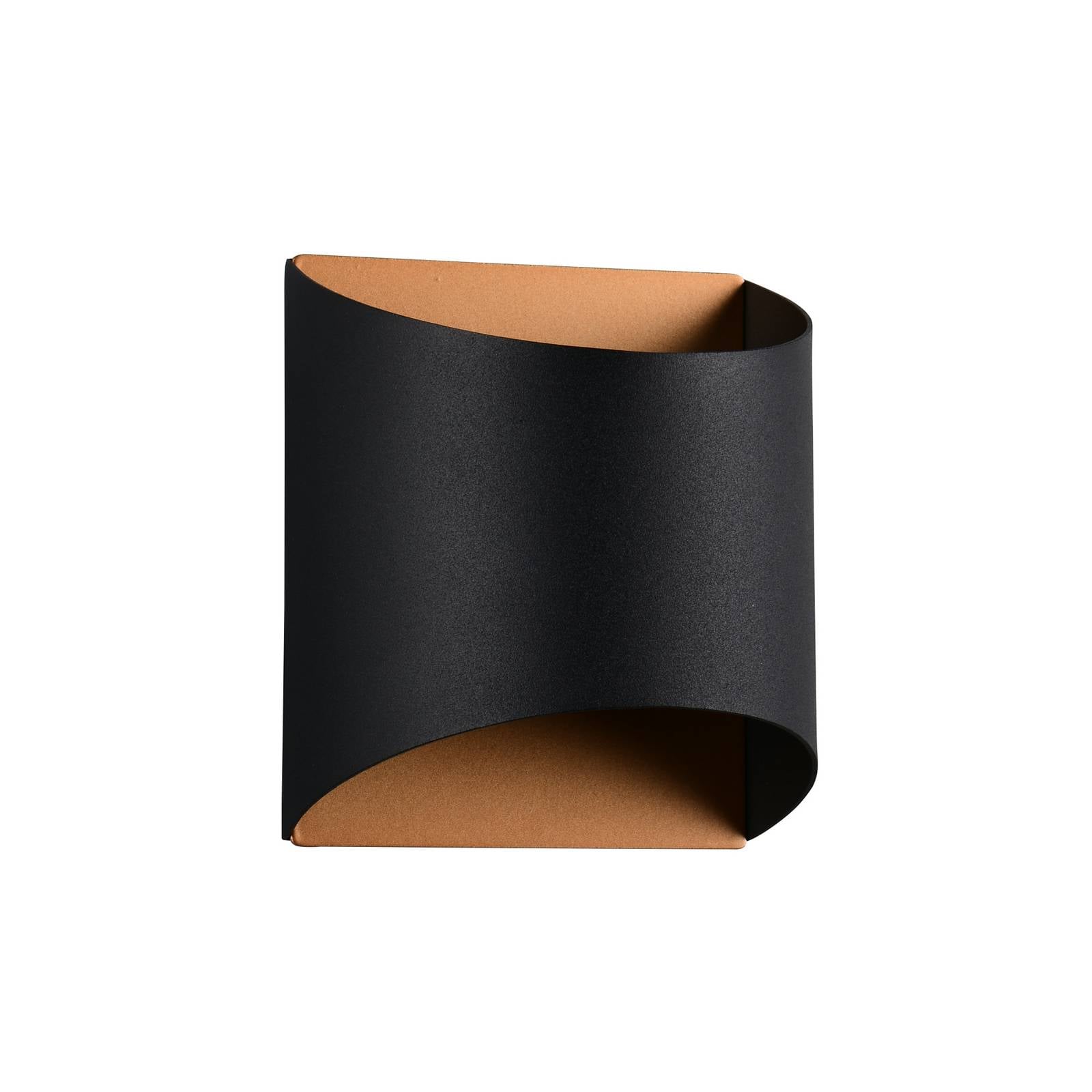 Wandlampe Samdel, schwarz-gold, Höhe 12 cm Metall G9 up/down