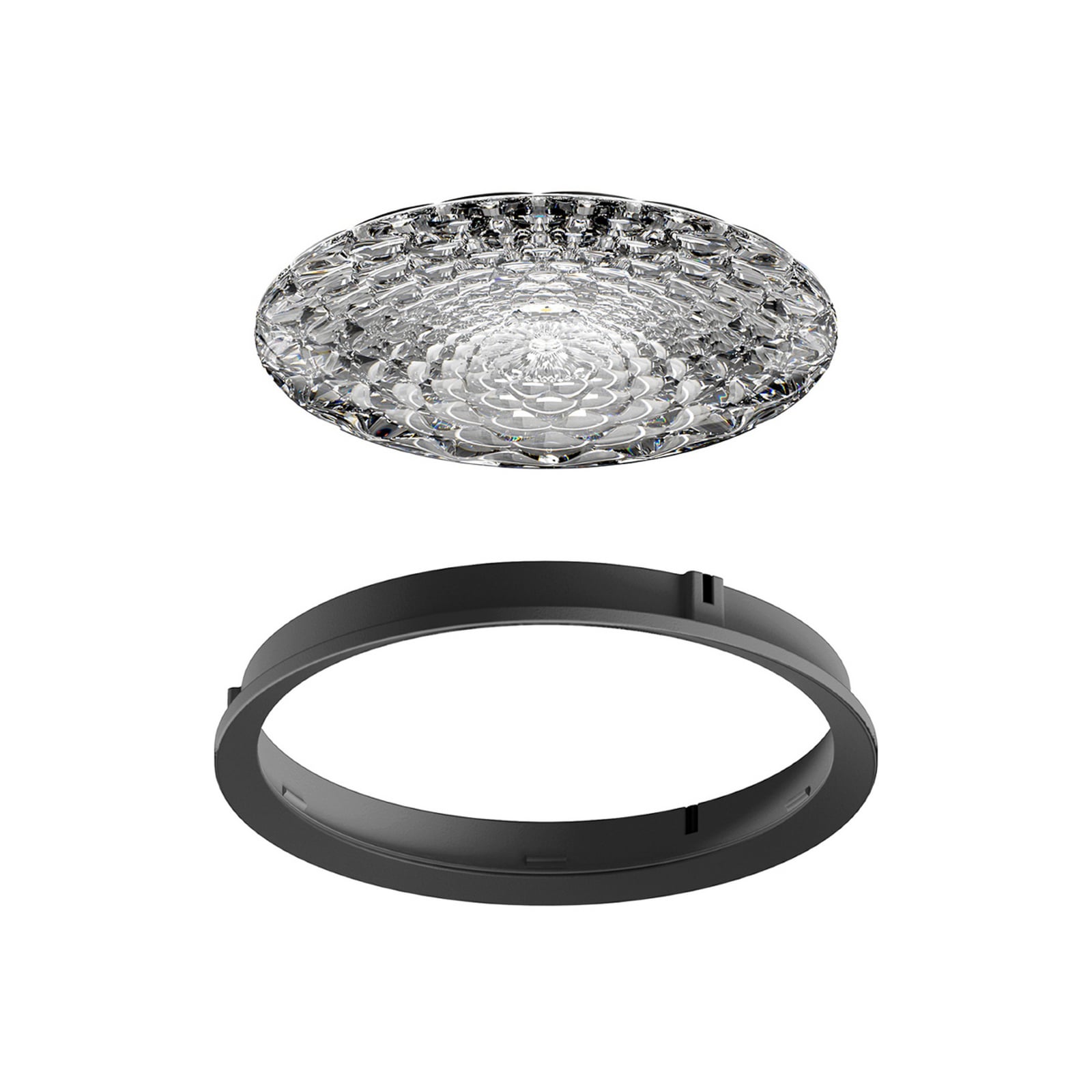 Lentille interchangeable Nivo, 50°, polycarbonate, anneau noir - Sigor