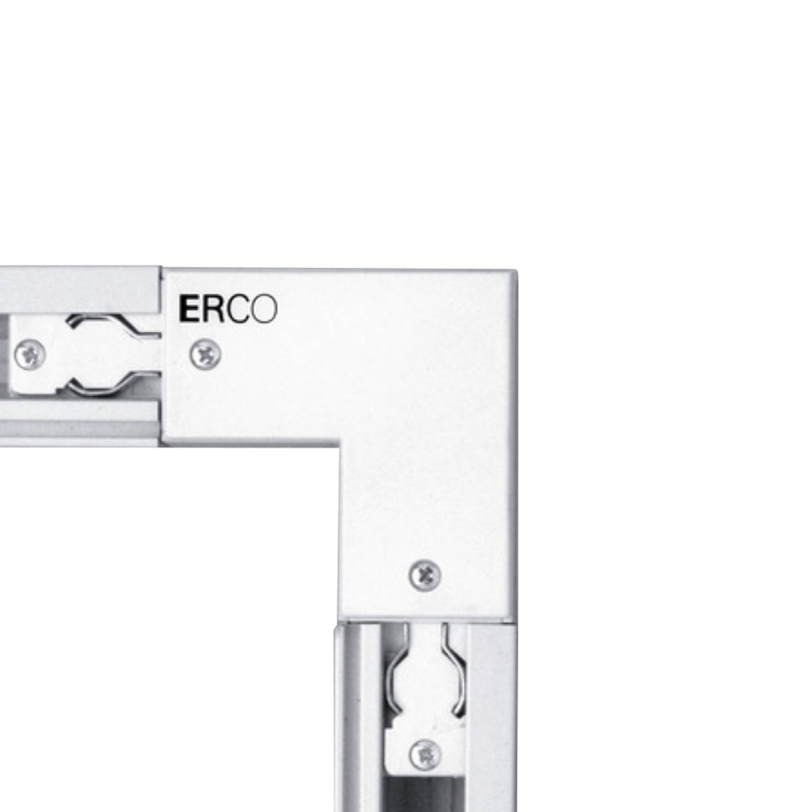 ERCO 3-faset hjørnestik jordledning indendørs hvid