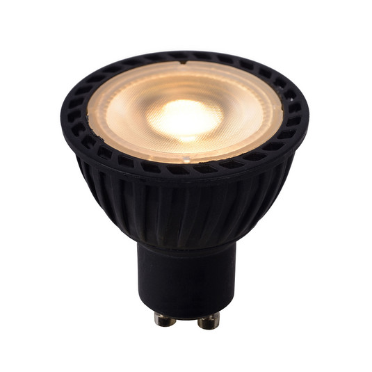 Refletor LED GU10 5W de intensidade fraca a quente, preto