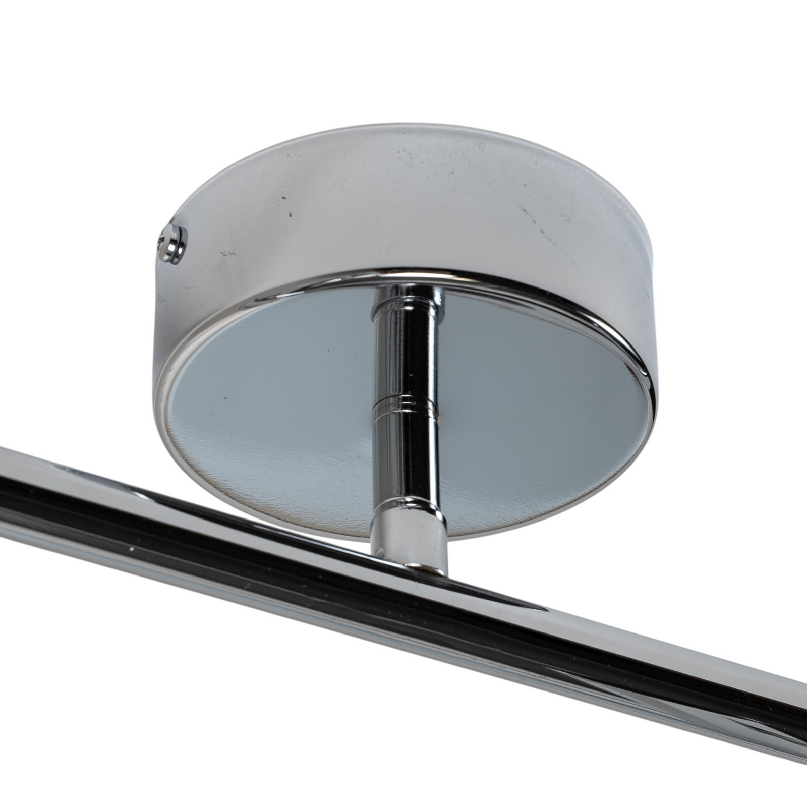 Oktano downlight, chrome-coloured Length 30 cm 2-bulb metal