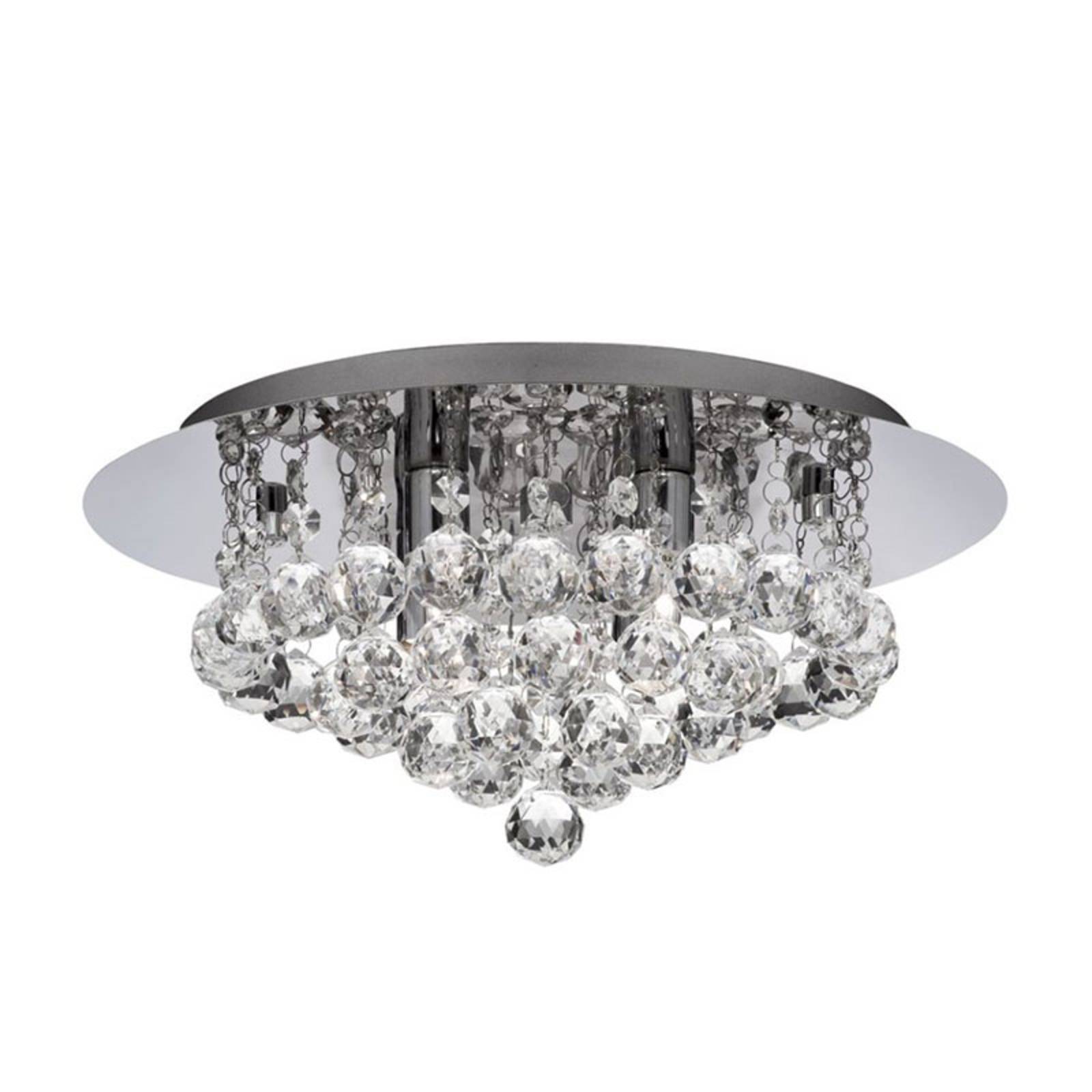 Photos - Chandelier / Lamp Searchlight Hanna ceiling chrome glass crystal globes 35 cm 