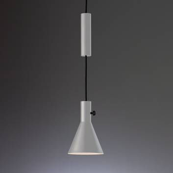 Szara designerska lampa wisząca LED Eleu
