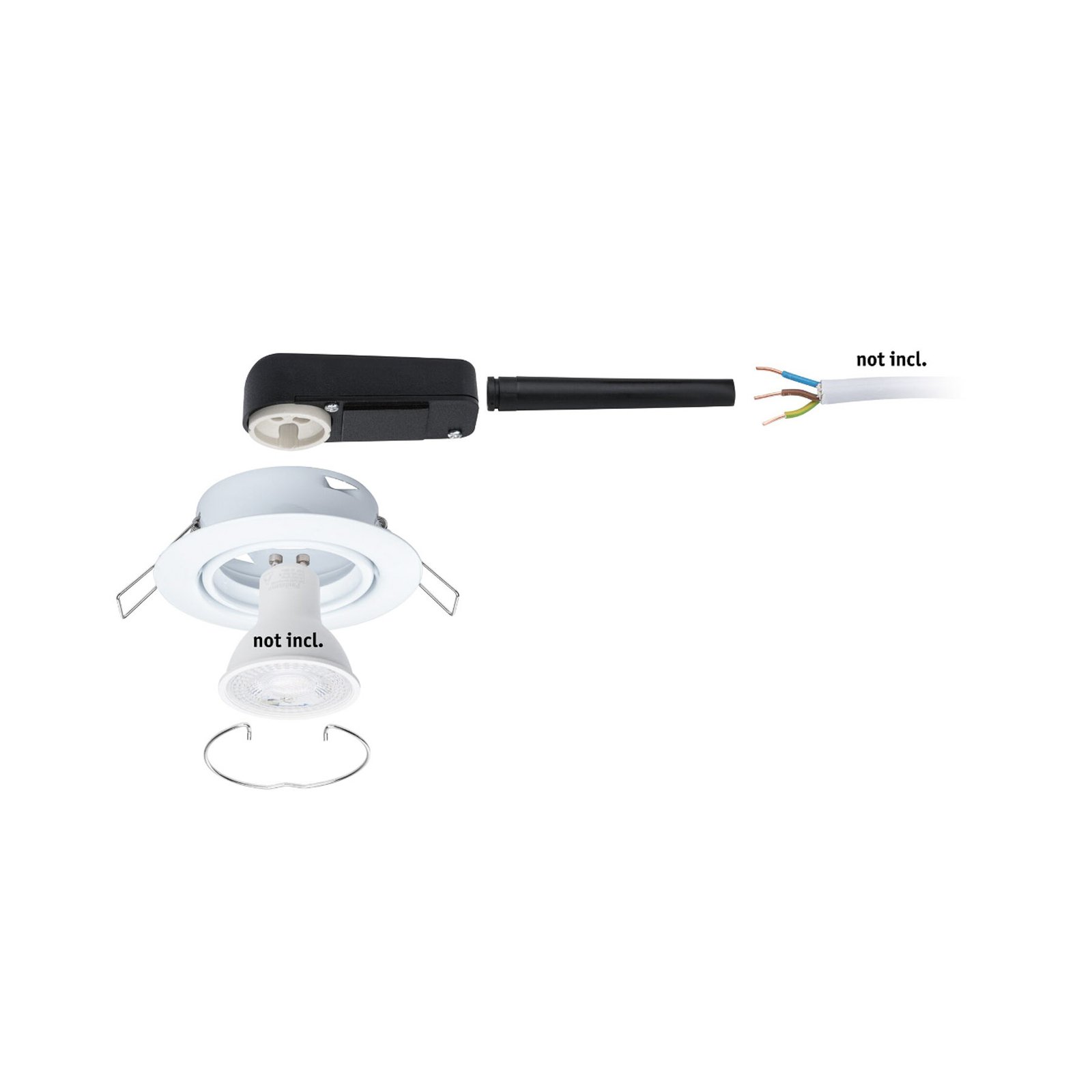 Base recessed spotlight, set of 10, white - Paulmann