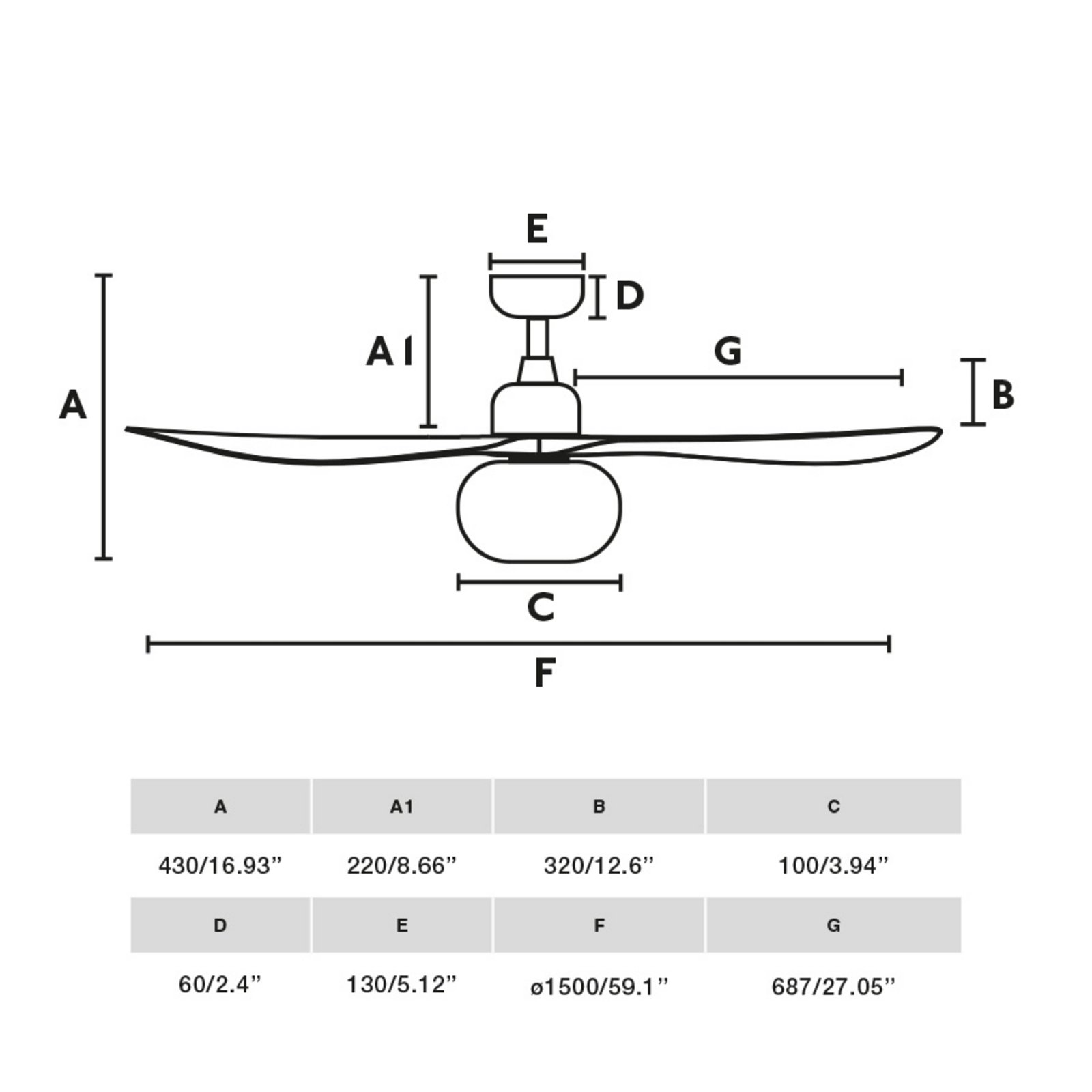 Ceiling fan with light Outwood, brown, DC, quiet, Ø150cm