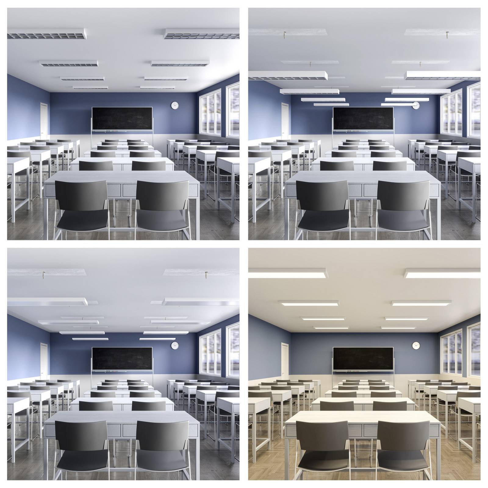 Panel LED PRO OFFICE SANO, 123 x 33 cm, ściemniany, biały metal CCT