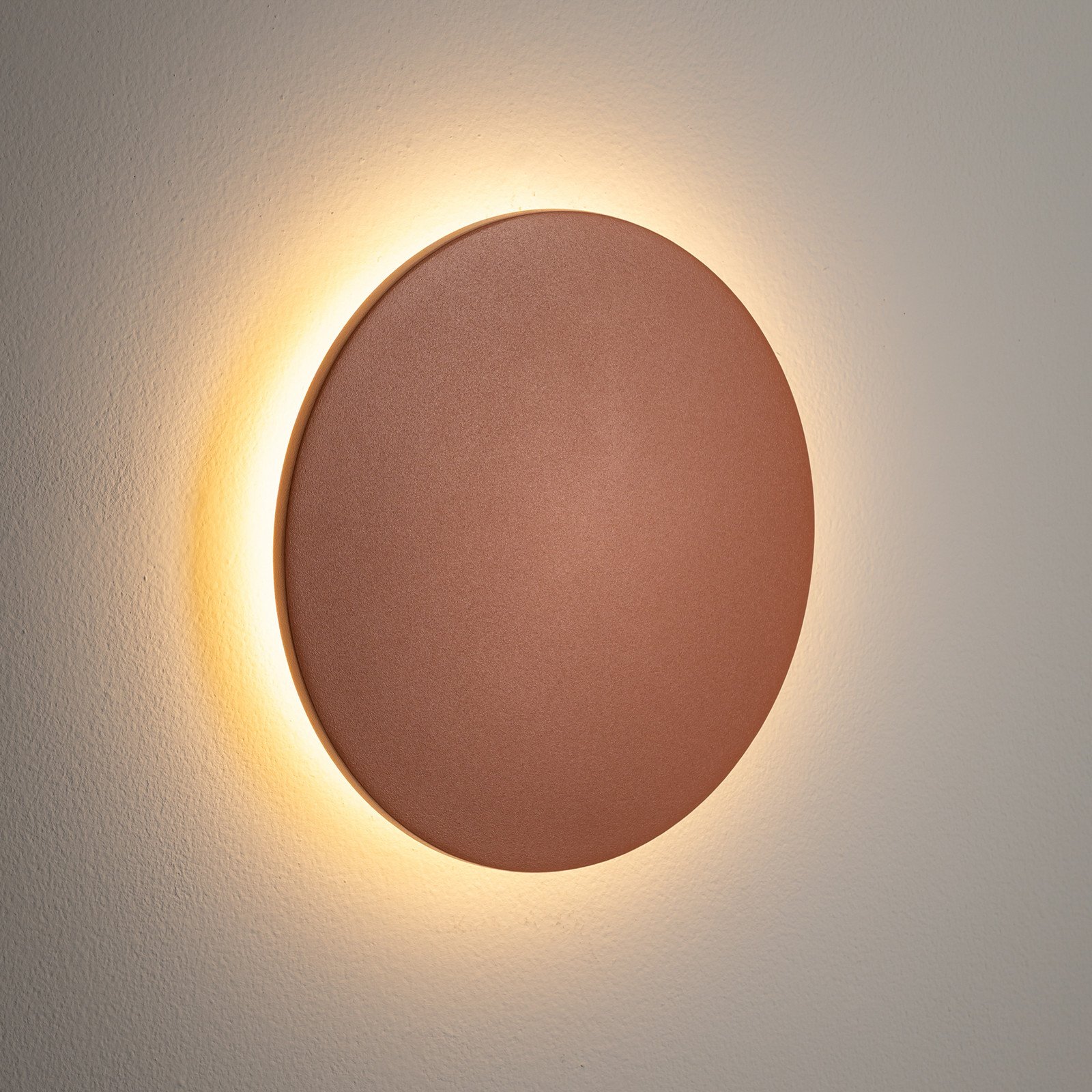 Euluna Aplică de perete LED Aria M roșu cărămiziu aluminiu Ø 18 cm