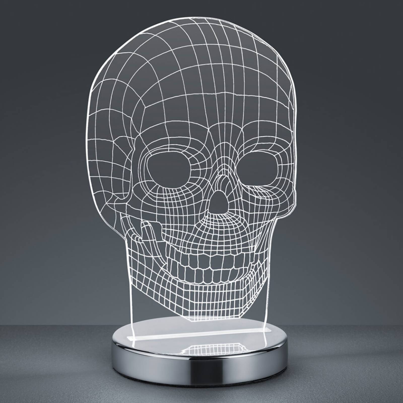 E-shop Farba svetla prepínateľná stolná LED lampa Skull
