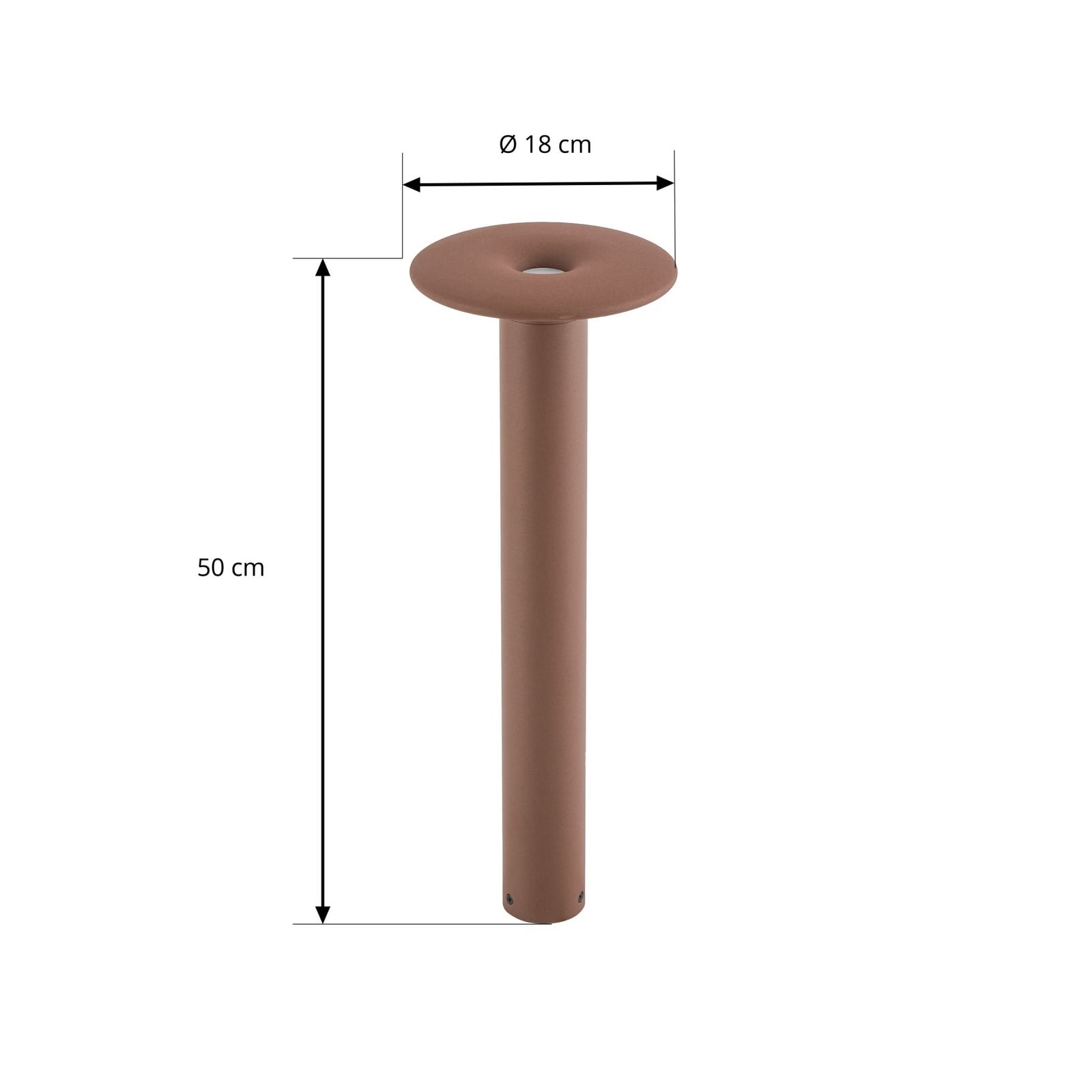 Haloa LED path light, height 50, IP54, brown, aluminium - Lucande