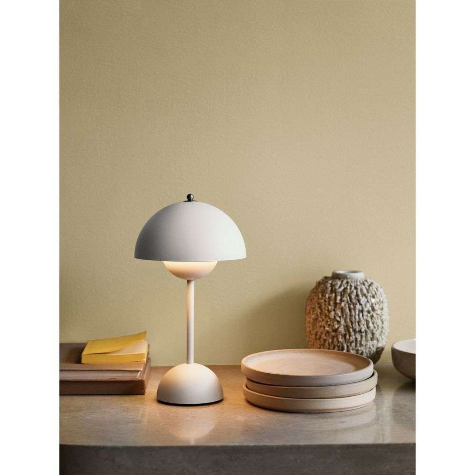 Flowerpot VP9 Lampada da Tavolo Portatile Grey Beige - &Tradition