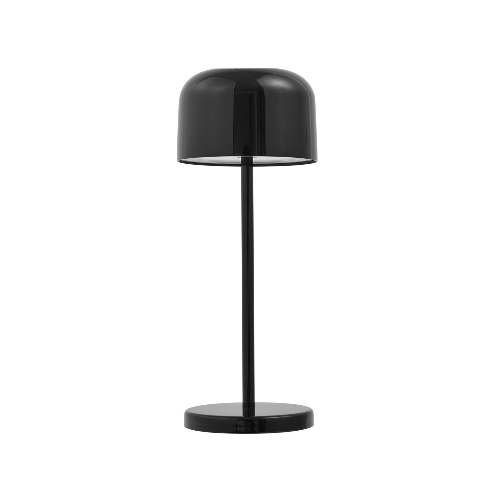 Quill LED-batteridriven bordslampa krom/beige/svart laddningsstation för 6