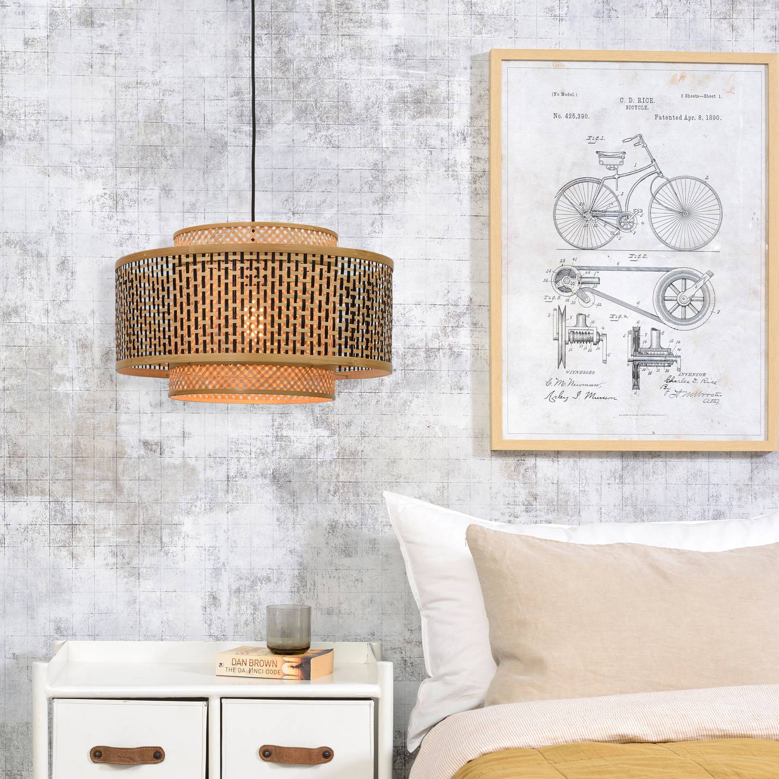 Lampa wisząca GOOD & MOJO Bhutan wykonana z bambusa Ø 50 cm