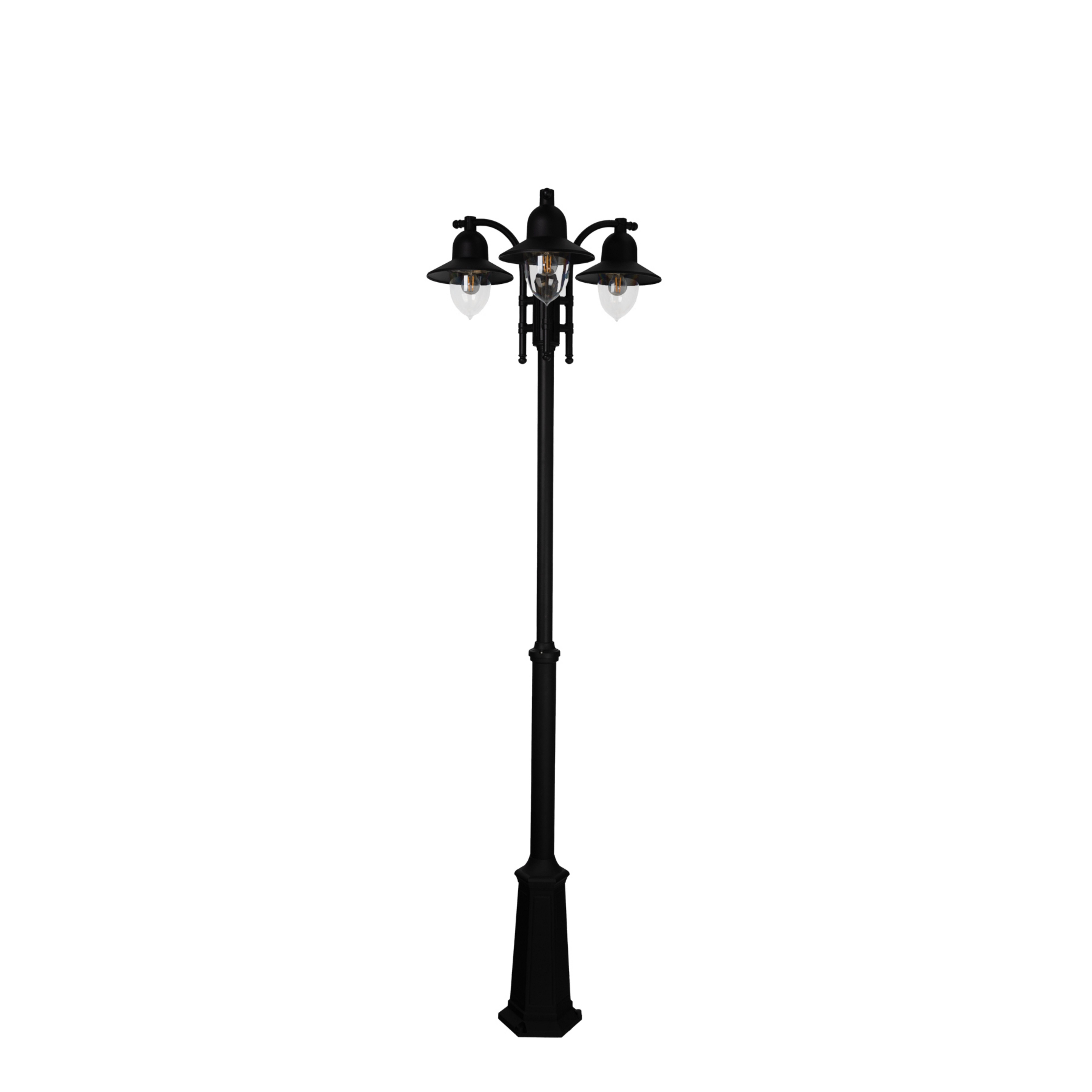 Como 3 Outdoor Park Lamp for Concrete Anchor Black - Norlys