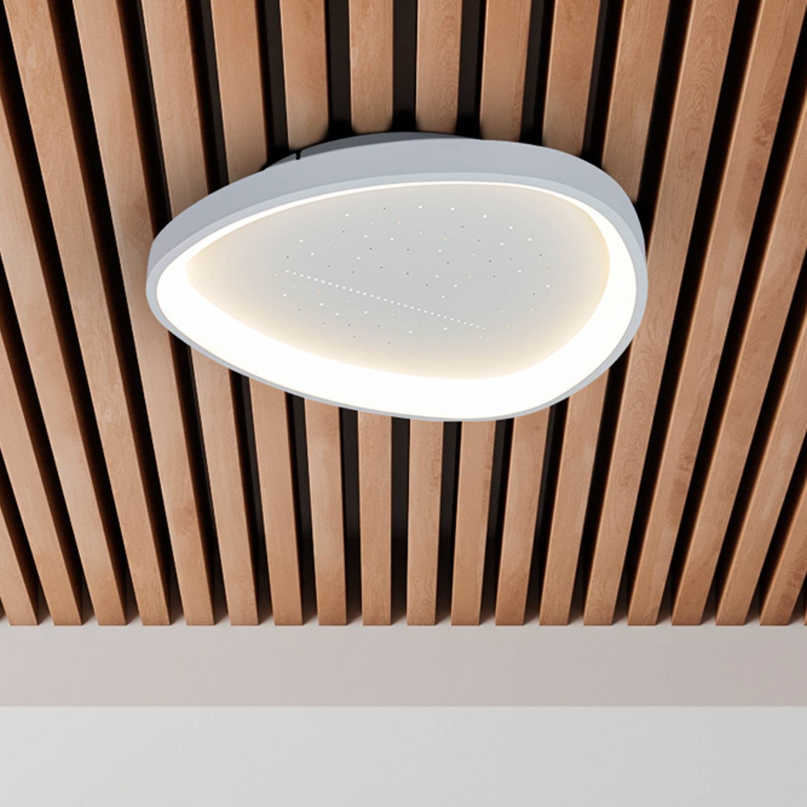 Lampa sufitowa LED Argesa, Ø 42 cm, biała, CCT, pilot zdalnego sterowania