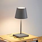 Nuindie mini LED dobíjecí stolní lampa, kulatá, USB-C, grafitově šedá