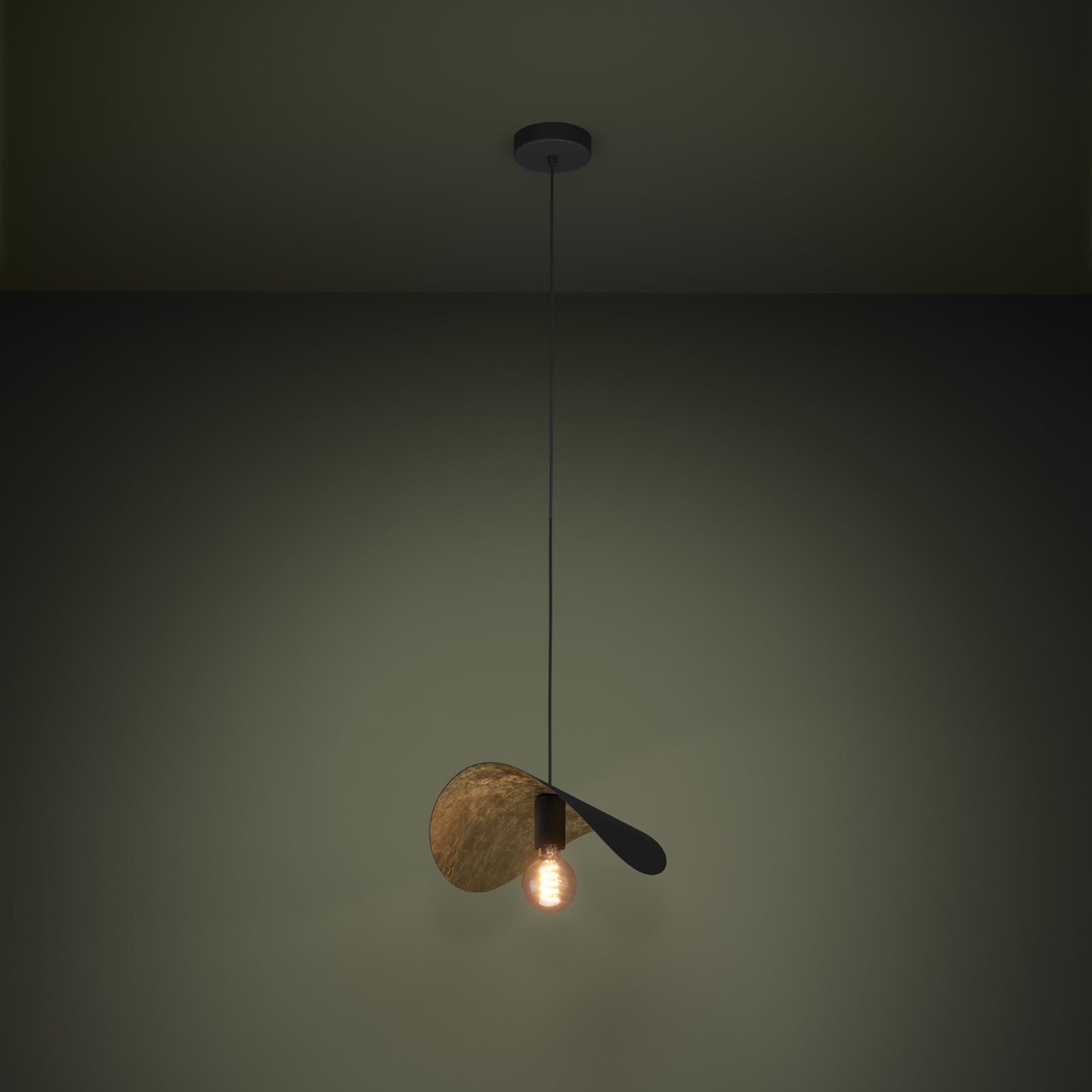 Závěsné světlo Saceda, 41 cm černá/zlatá - EGLO Stars of Light