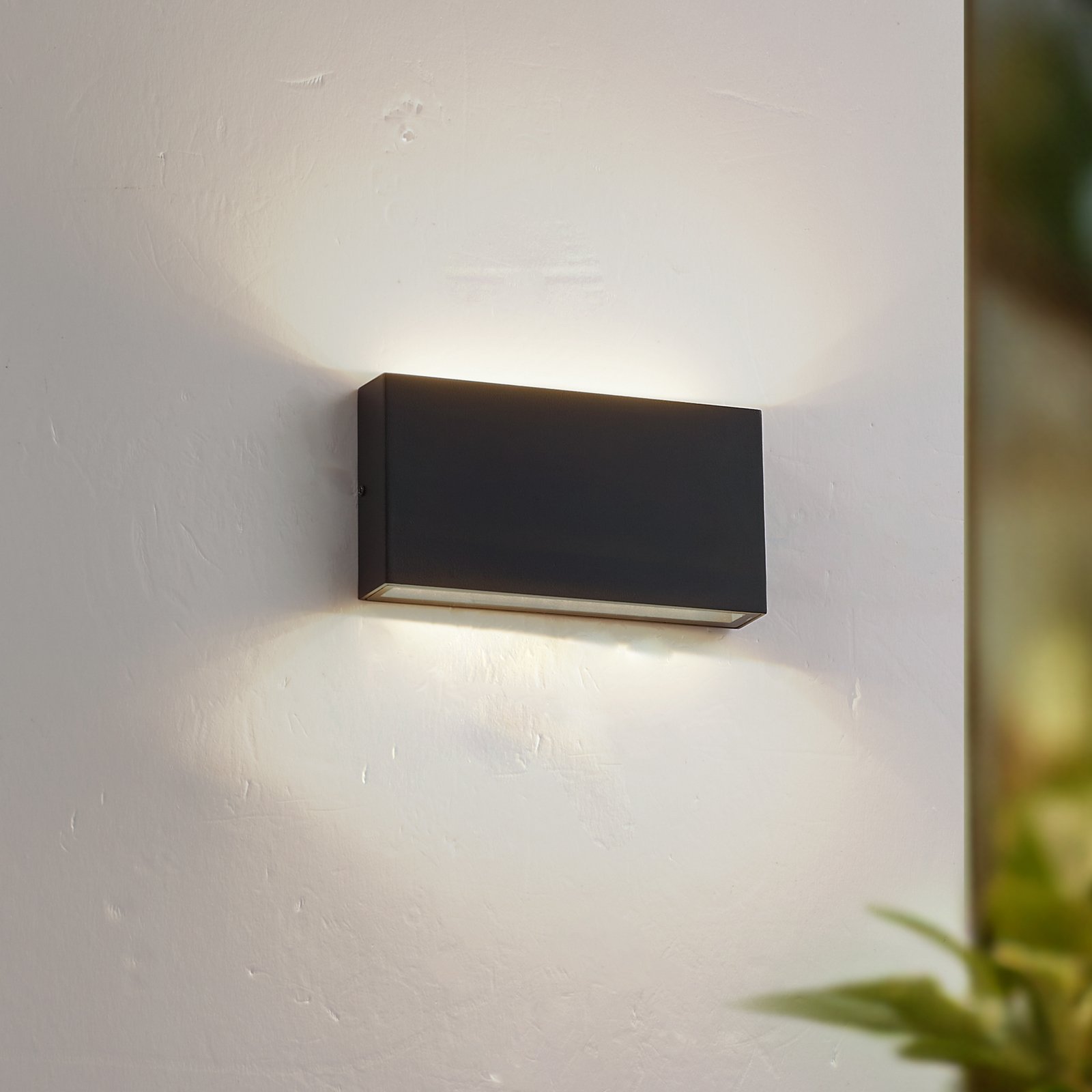 Jarte LED vonkajšie nástenné svietidlo 17 cm čierne kovové IP54 - Lindby
