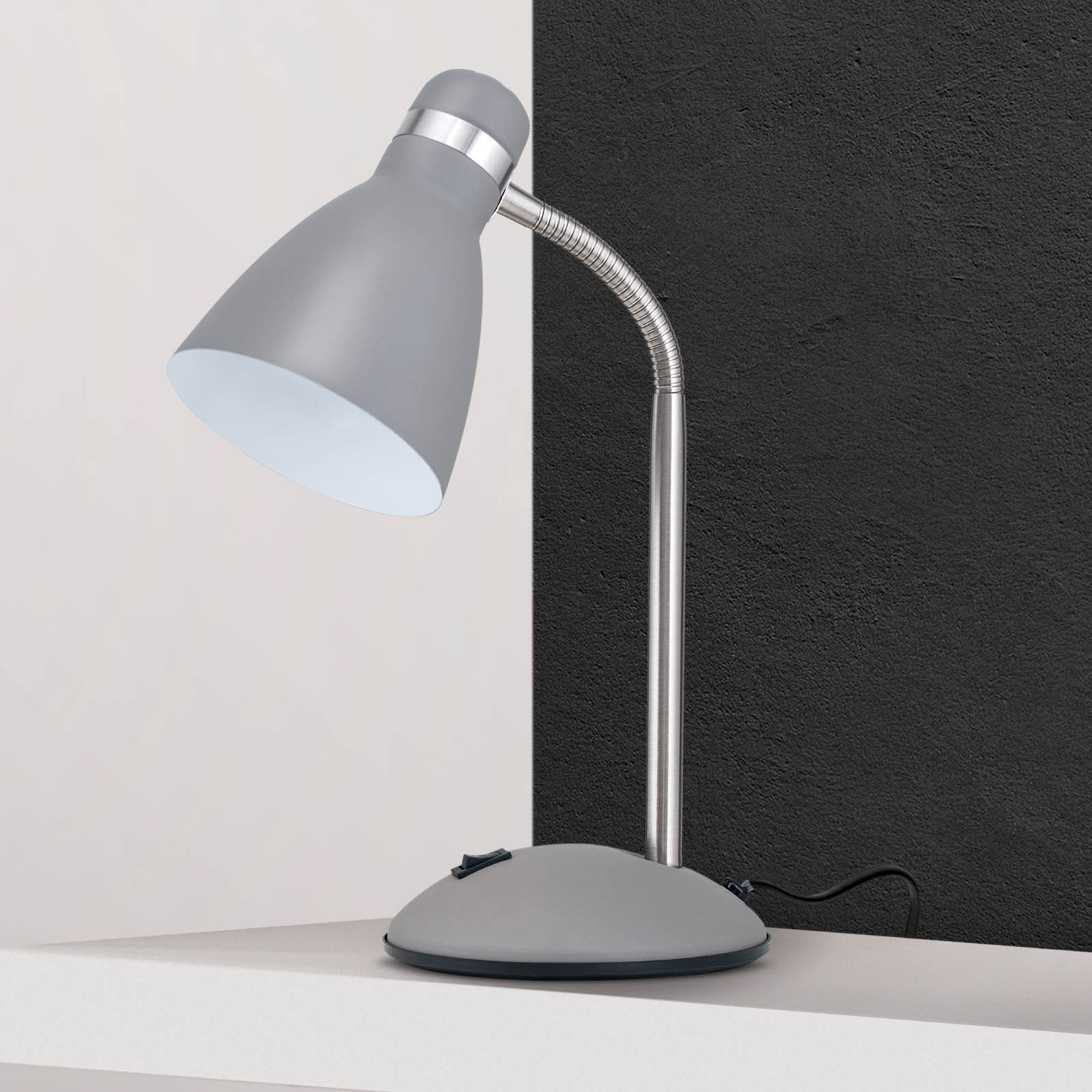 School desk lamp, grey