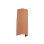 Colja wall light, plaster, height 30.5 cm, terracotta, round - Lindby