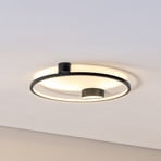 Saturno LED ceiling light, black, Ø 50 cm, metal, 4,000 K