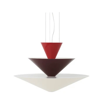 Gio LN14 Candeeiro Suspenso Ø60 Vermilion Red/Escuro Burgundy/Ecru White - &Trad