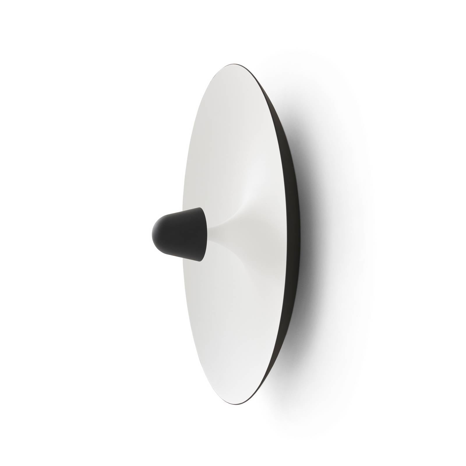 New Works LED-Wandleuchte Kantarell, schwarz/weiß, Ø 55 cm
