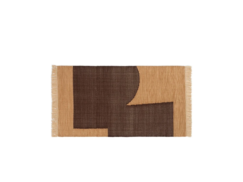 ferm LIVING – Forene Rug 80×140 Tan/Chocolate