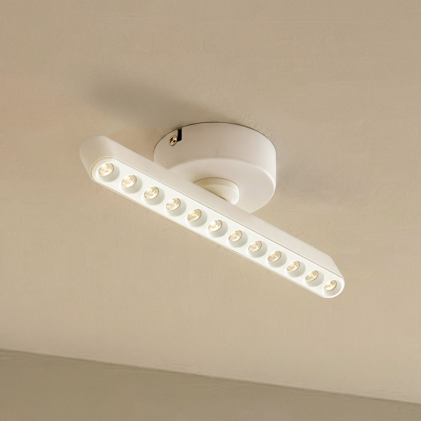 Lindby LED-Strahler Eldrin, weiß, 1-flg., Lichtpunkte