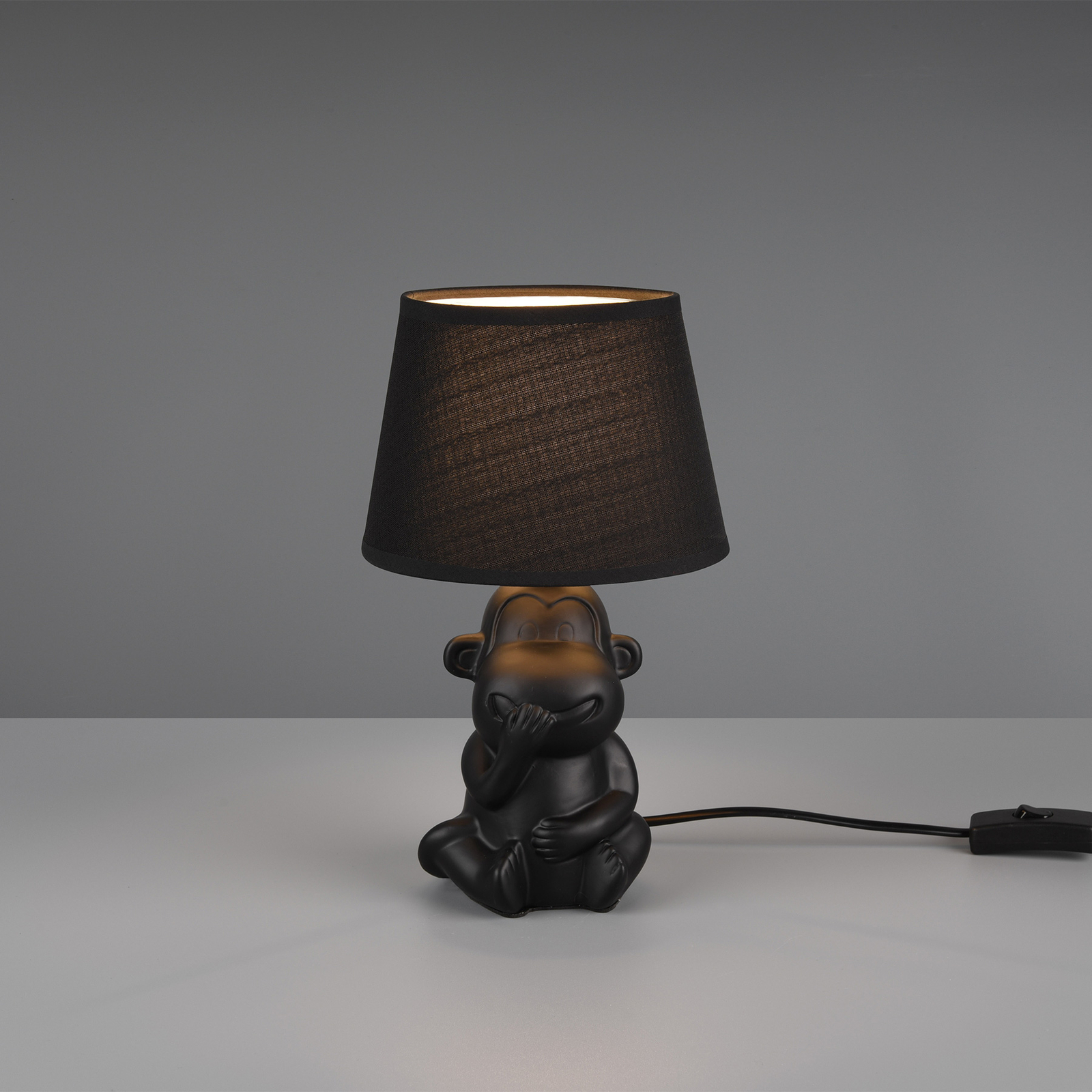 Bordlampe Chita av keramikk, svart