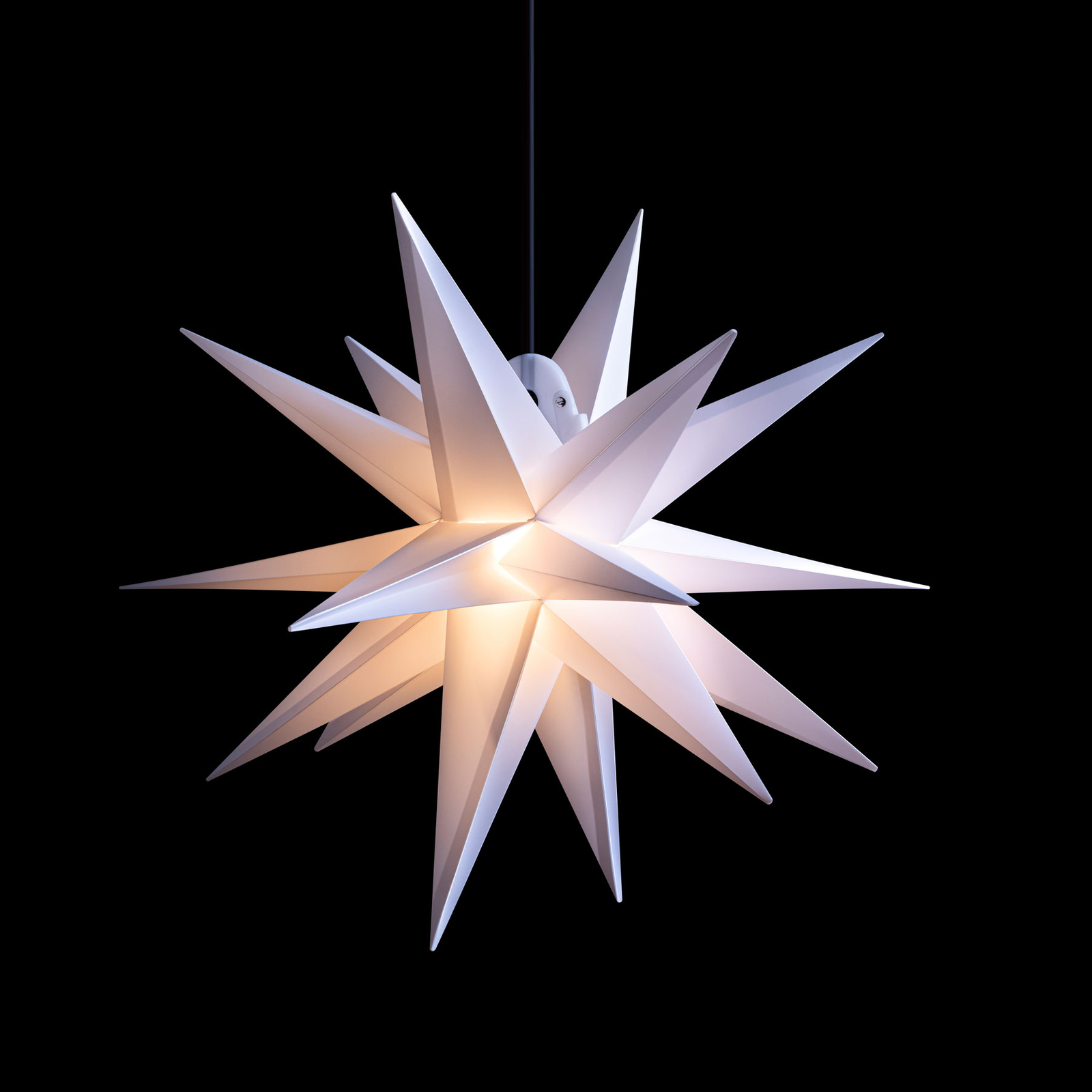 Estrella LED exterior, 18 puntas, blanco, Ø 40 cm